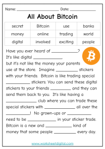 bitcoin worksheet for kids